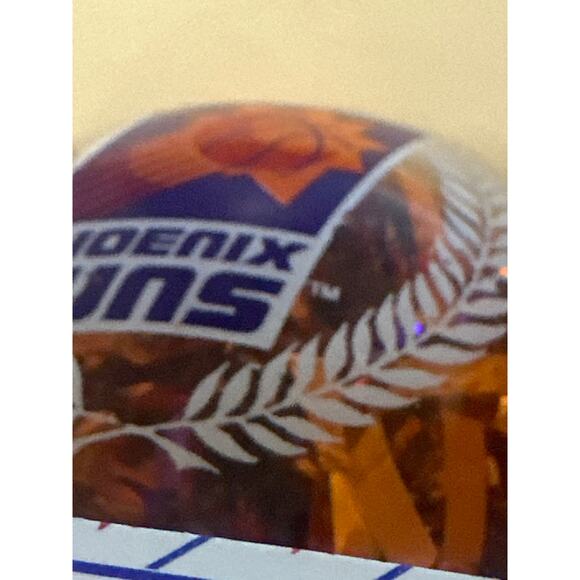 Vtg Phoenix Suns basketball ornament NBA Purple Orange Confetti Bulb Christmas - Picture 8 of 10